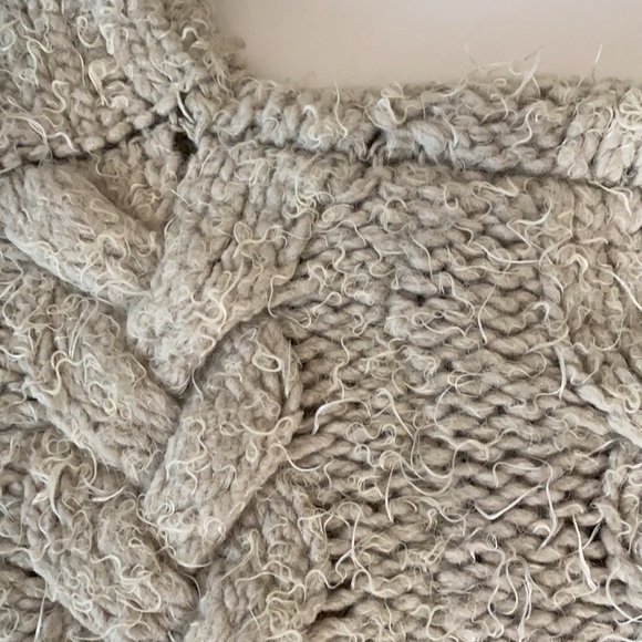 Free People Taupe Chunky, Oversized Sweater - Picture 9 of 10